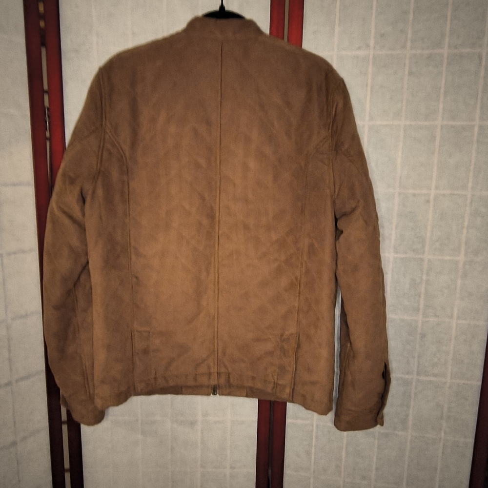 Men's M Banana Republic Vegan Suede Quilted Jacket - Picture 5 of 5
